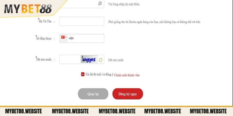 Việc đăng ký Mybet88 có thể gây ra một số thắc mắc cho người chơi