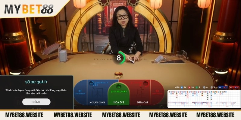 Nhà cái Mybet88 cam kết trả thưởng ngay lập tức sau khi Dealer công bố kết quả